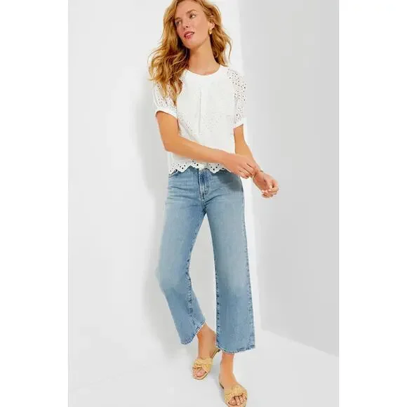 TUCKERNUCK White Eyelet Fontalina Blouse NWT Size Small - Picture 3 of 11